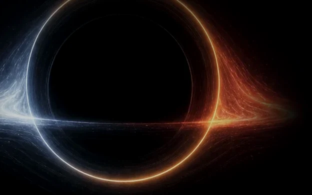 Blackhole disk, receding orange side